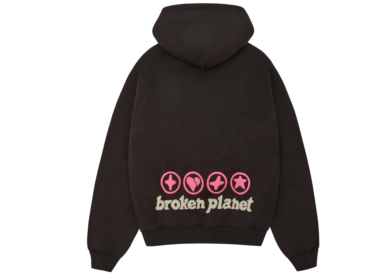 Broken Planet Market 'Hearts Are Made to Be Broken' Hoodie (Soot Black)