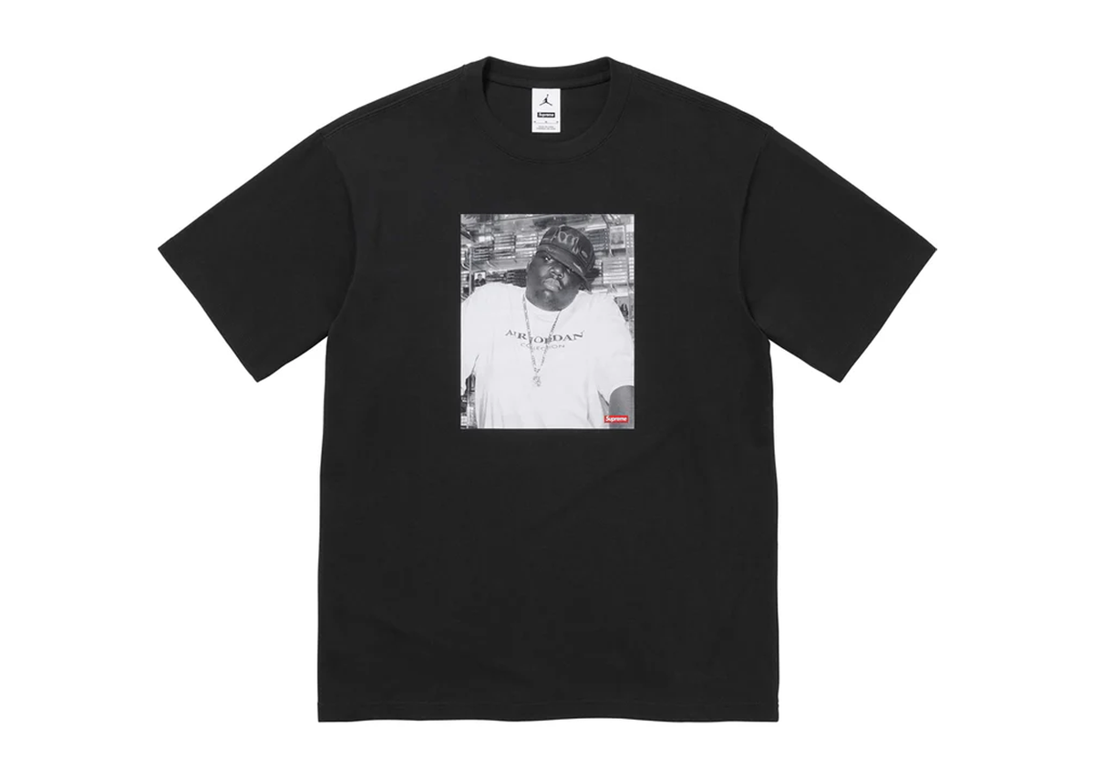 Supreme x Air Jordan Biggie S S T Shirt Black Origin Kicks