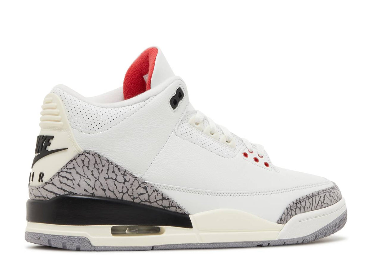 White cement air jordan 3 discount