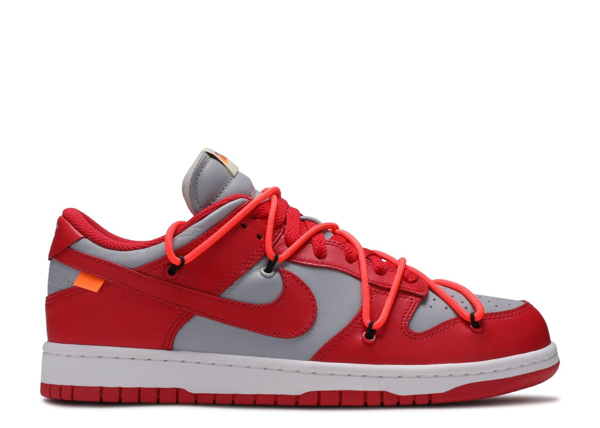 Off white x nike dunk low university red on sale