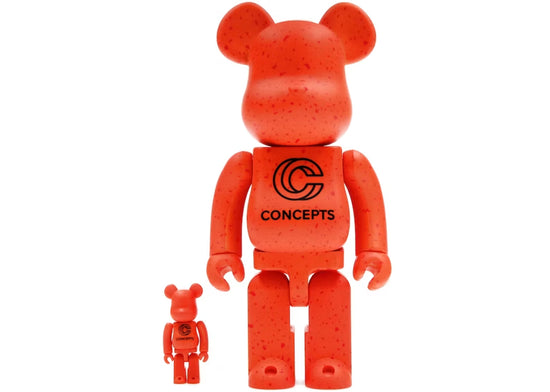 Bearbrick x Concepts Orange Lobster 100% & 400% Set - US