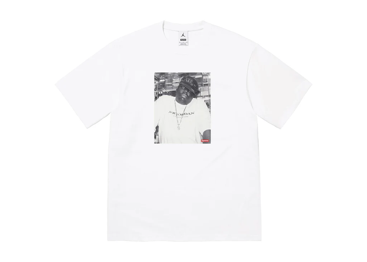 Supreme x Air Jordan 'Biggie' S/S T-Shirt (White)