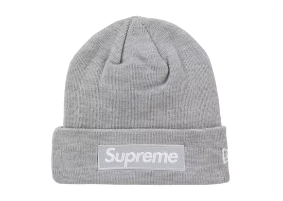 Supreme x New Era Box Logo Beanie (Grey) 2024