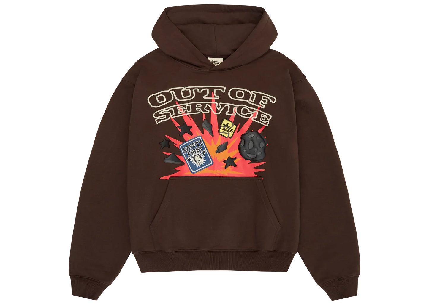 Load image into Gallery viewer, Broken Planet Market &amp;#39;Out Of Service&amp;#39; Hoodie (Mocha Brown)
