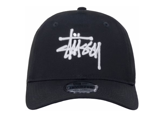 Stussy x New Era 9Twenty Basic Strapback (Black)