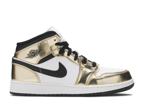 Load image into Gallery viewer, Air Jordan 1 Mid &amp;#39;Metallic Gold&amp;#39; (GS)
