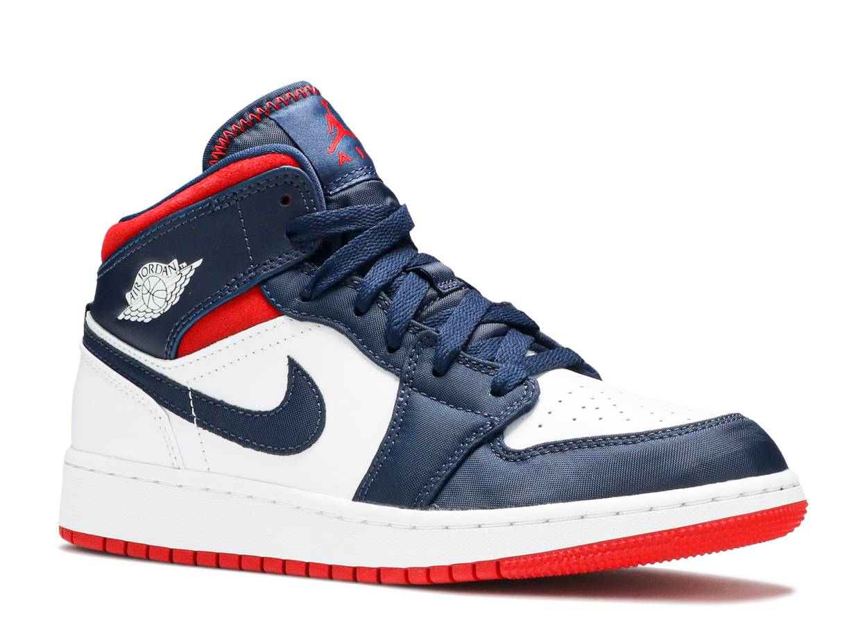 Load image into Gallery viewer, Air Jordan 1 Mid &amp;#39;USA Olympic&amp;#39; (GS)
