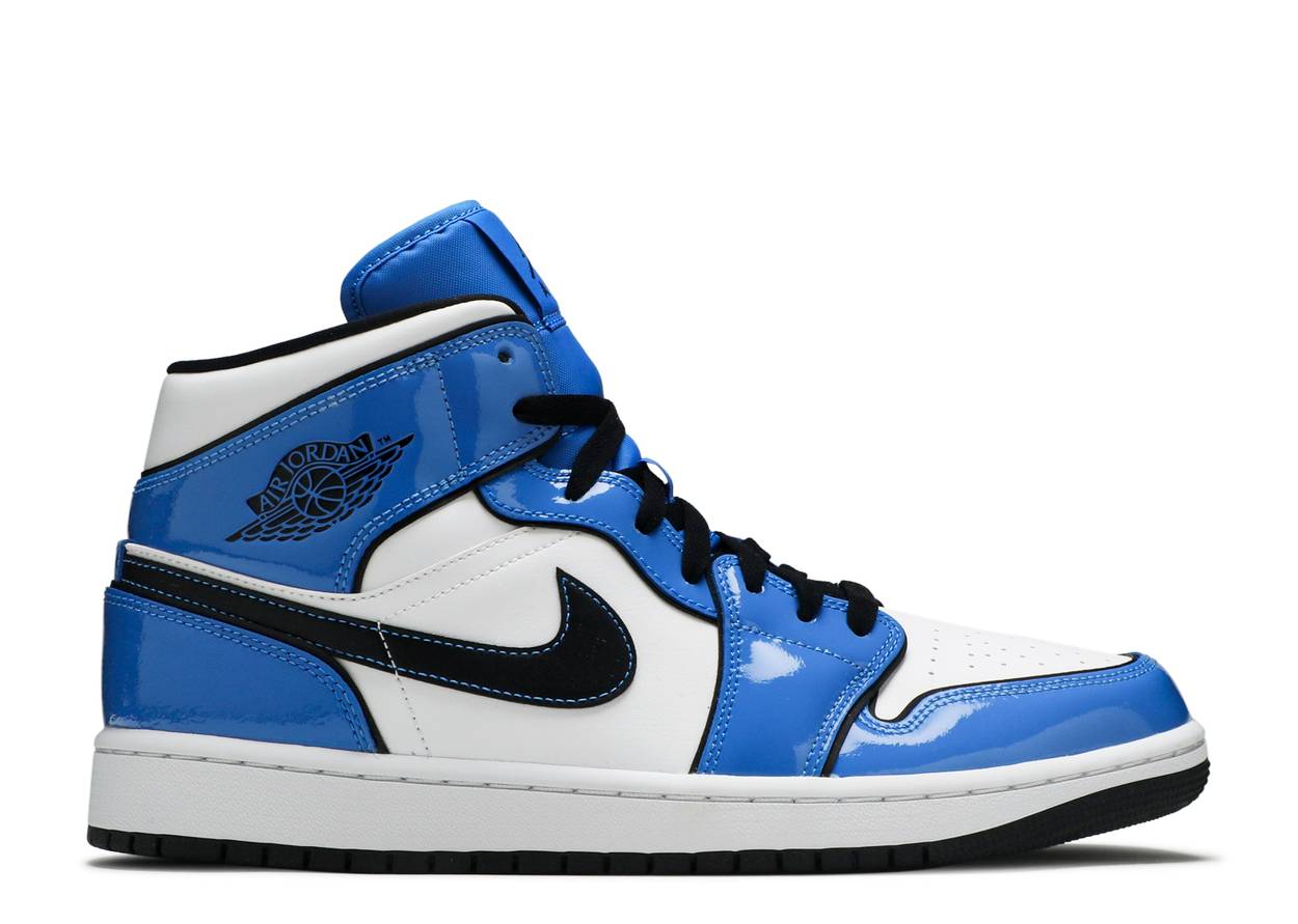 Load image into Gallery viewer, Air Jordan 1 Mid &amp;#39;Signal Blue&amp;#39; (GS)
