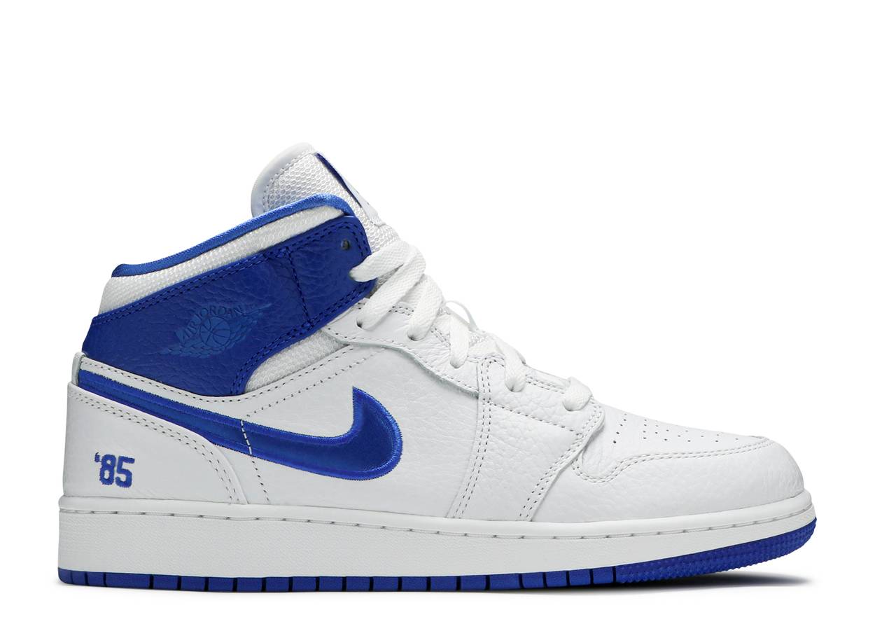 Air jordan 1 mid white best sale hyper royal