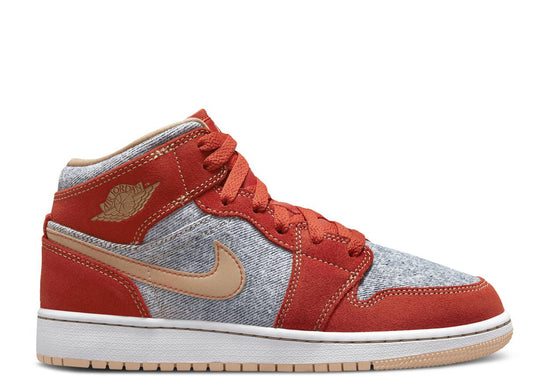 Load image into Gallery viewer, Air Jordan 1 Mid &amp;#39;Denim Red&amp;#39; (GS)
