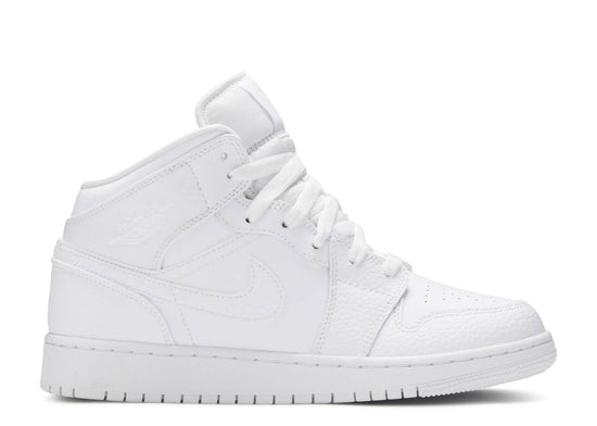 Load image into Gallery viewer, Air Jordan 1 Mid &amp;#39;Triple White&amp;#39; (GS)
