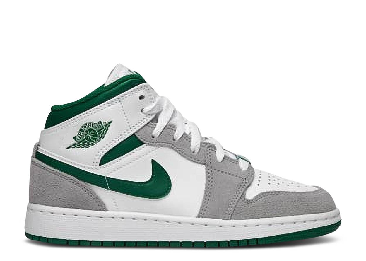 Load image into Gallery viewer, Air Jordan 1 Mid SE &amp;#39;Grey Green&amp;#39; (GS)
