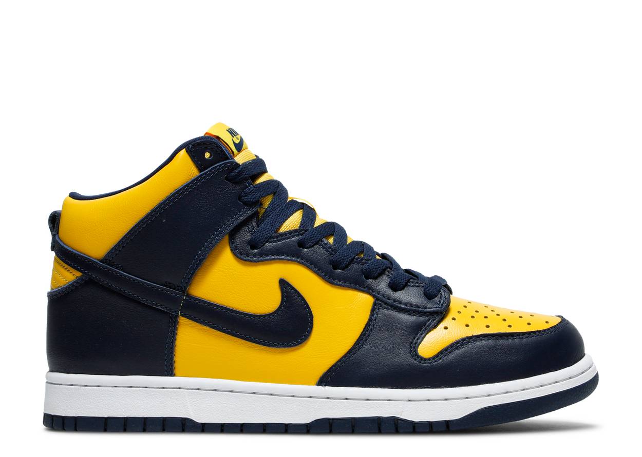 Load image into Gallery viewer, Nike Dunk High Retro &amp;#39;Michigan&amp;#39;
