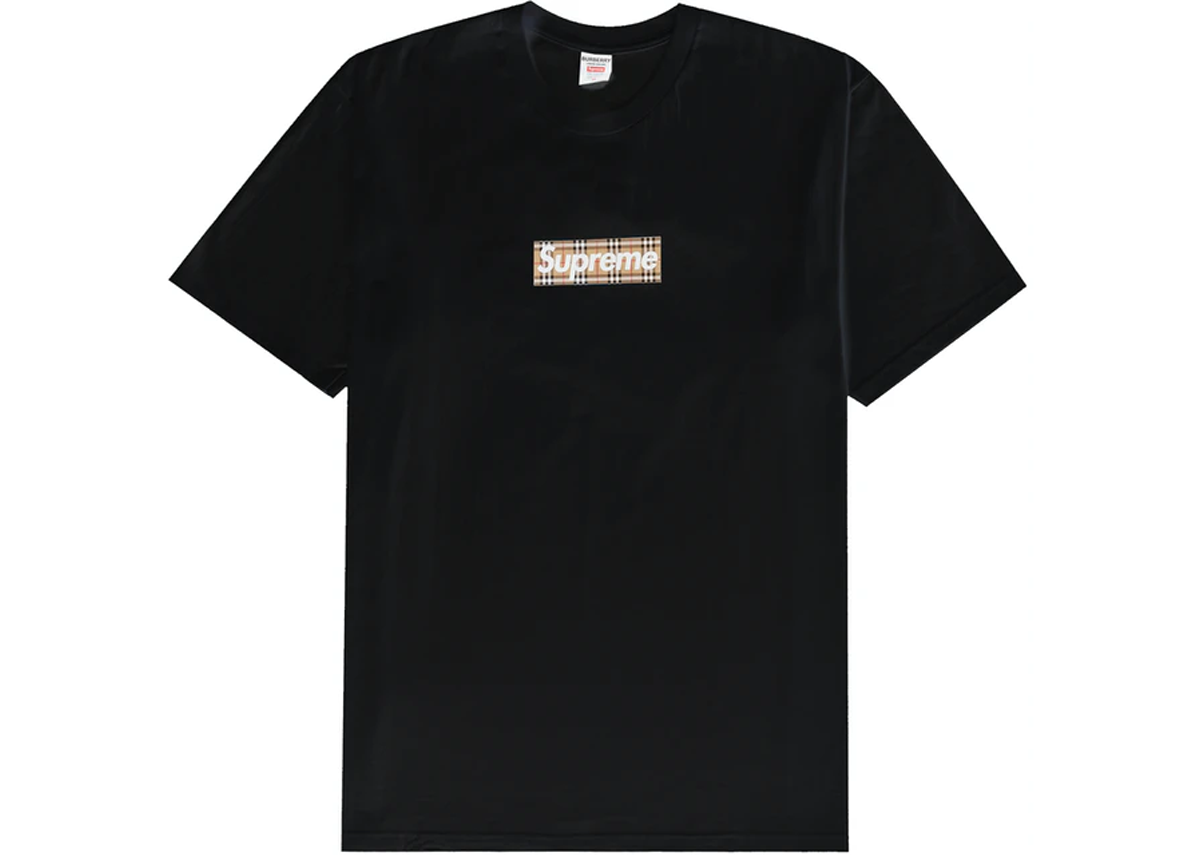 Load image into Gallery viewer, Supreme x Burberry &amp;#39;Box Logo T-Shirt&amp;#39; (Black)
