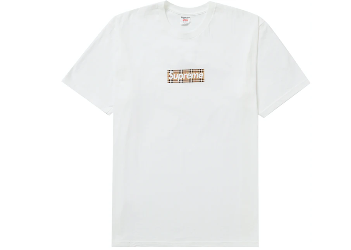 Supreme x Burberry 'Box Logo T-Shirt' (White)