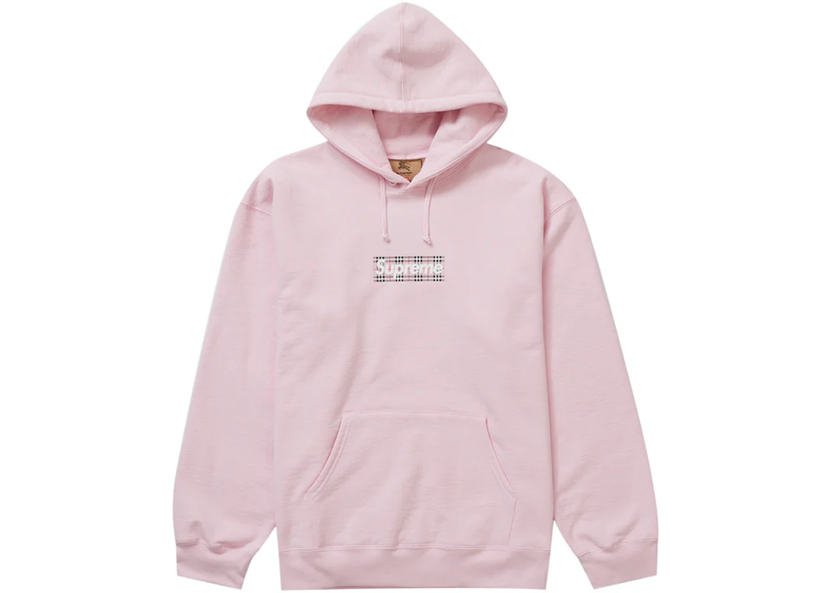 Supreme x Burberry 'Box Logo Hooded Sweatshirt' (Light Pink)