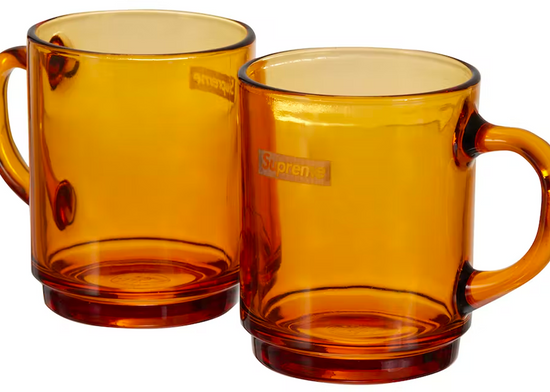 Supreme Duralex Glass Mugs 'Amber' (Set of 6)