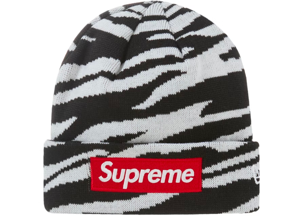 Supreme New Era Box Logo Beanie (Zebra) – Origin Kicks